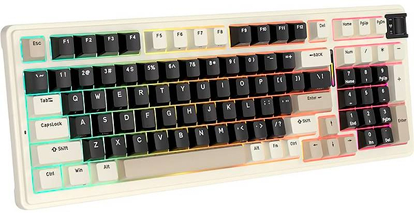 Фото - Клавиатура беспроводная игровая KZZI K98 Wireless Keyboard UA\ENG Meteorite Grey (6935280825019)
