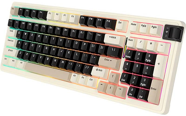 Фото - Клавиатура беспроводная игровая KZZI K98 Wireless Keyboard UA\ENG Meteorite Grey (6935280825019)