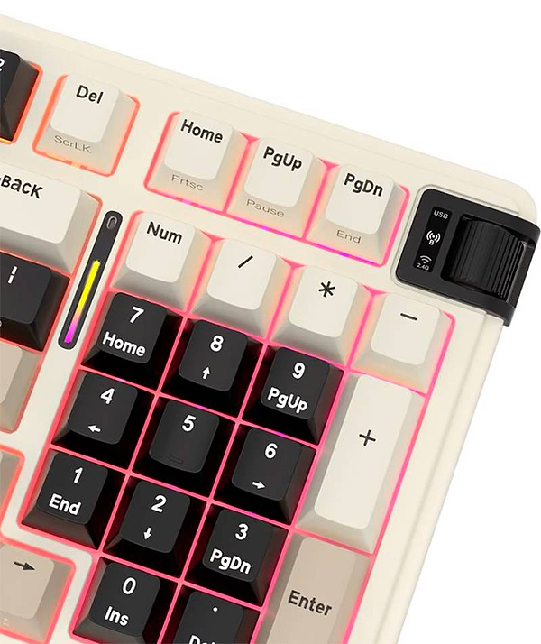 Фото - Клавиатура беспроводная игровая KZZI K98 Wireless Keyboard UA\ENG Meteorite Grey (6935280825019)