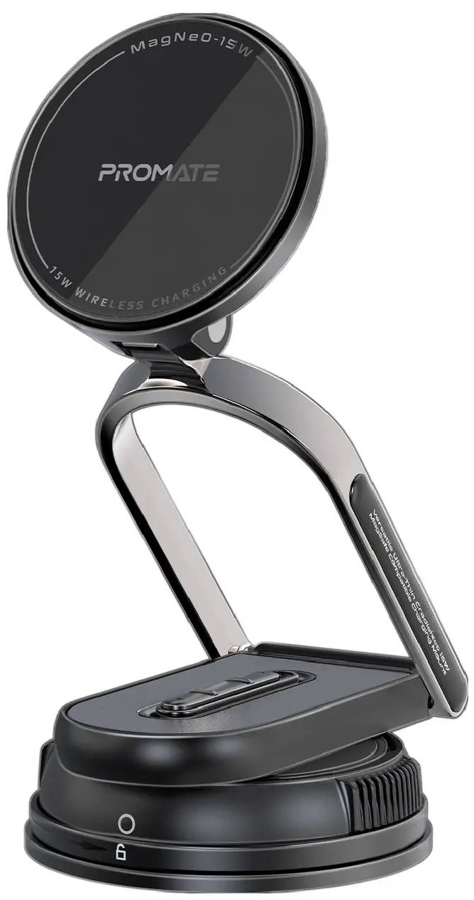 Автодержатель с беспроводной зарядкой Promate magneo-15w