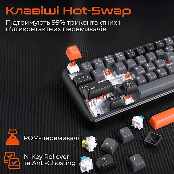 Фото - Клавіатура дротова ігрова Meetion MK14 Bluetooth/USB Type-C Black (MT-MK14-A-RUA)