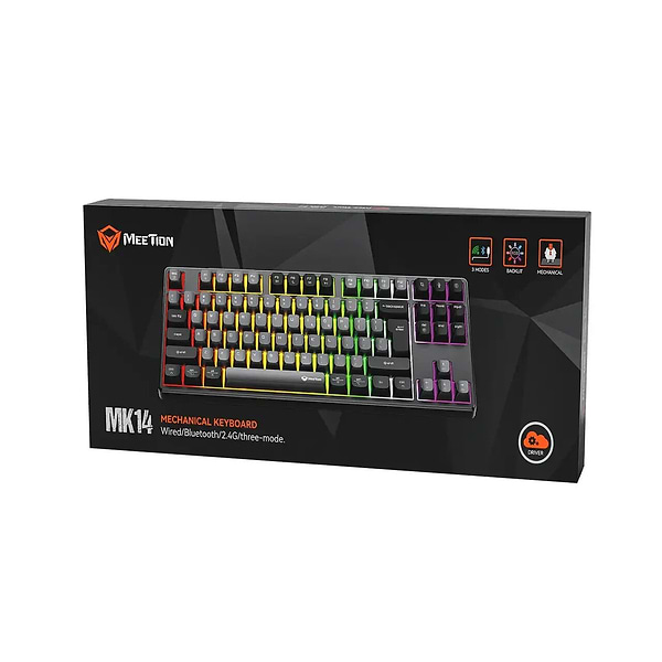 Фото - Клавіатура дротова ігрова Meetion MK14 Bluetooth/USB Type-C Black (MT-MK14-A-RUA)