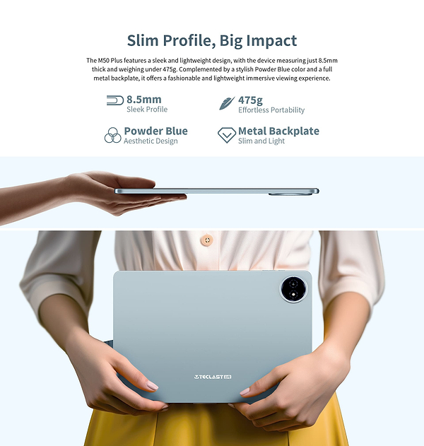 Фото - Планшет Teclast M50 Plus 10.1” FHD 6/128GB LTE Powder Blue