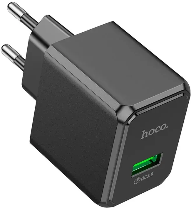 Мережевий зарядний пристрій HOCO CS12A Ocean single port QC3.0 charger Black (6942007603683)