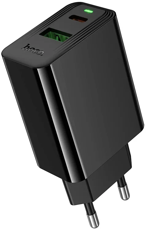 Мережевий зарядний пристрій HOCO CS94A Leader PD20W+QC3.0 charger(EU) Black (6942007671101)