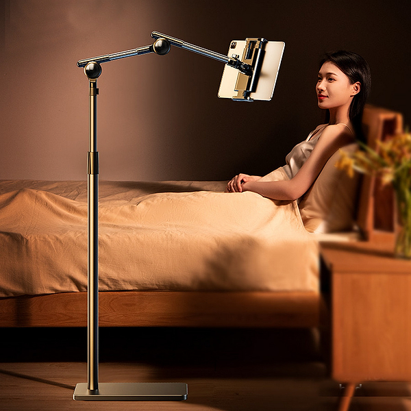 Фото - Держатель для планшета RTAKO LD057 1.8M Three-axis Turbine Self-locking Lazy Bracket Black (6942063205890)