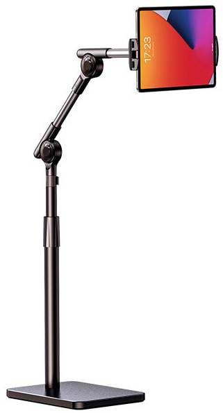 Фото - Держатель для планшета RTAKO LD057 1.8M Three-axis Turbine Self-locking Lazy Bracket Black (6942063205890)