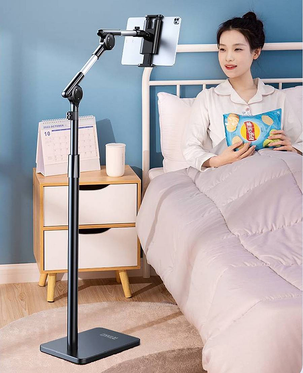 Фото - Держатель для планшета RTAKO LD057 1.8M Three-axis Turbine Self-locking Lazy Bracket Black (6942063205890)