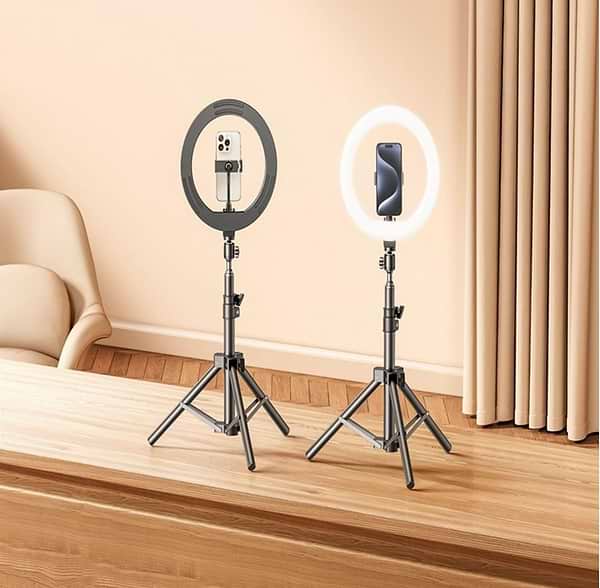 Фото - Набір для блогера RTAKO ZJ-ZBT01 Live Streaming Stand with Ring Light and Floor Tripod (6942063215400)