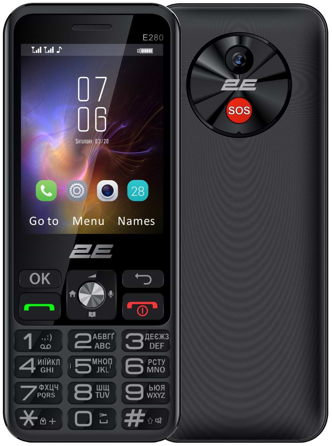 Мобильный телефон 2E E280 2025 Black - Фото 1