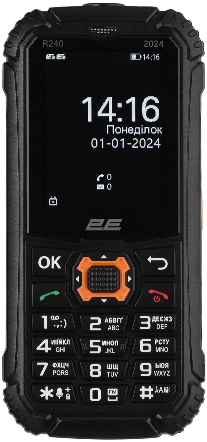 Мобильный телефон 2E R240 2025 Black - Фото 1
