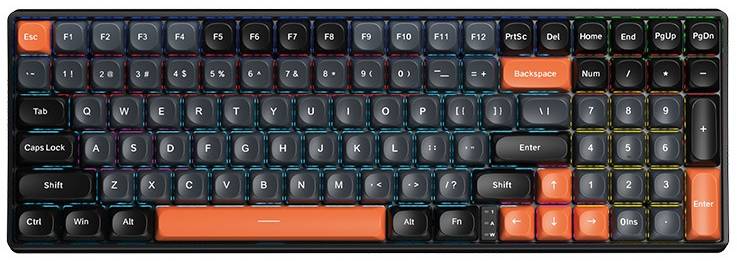 Фото - Клавиатура проводная Aula S100 Brown switch black EN/UA (6948391203157)