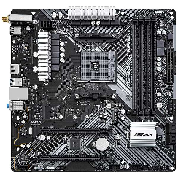 Фото - Материнська плата ASRock B450M/AC R2.0 DDR4