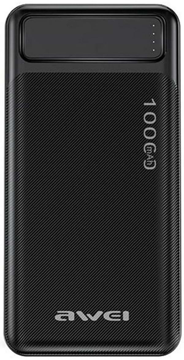 Фото - Батарея мобильная Awei P5K 10000mAh 2.1A Black 2xUSB (6954284094009)