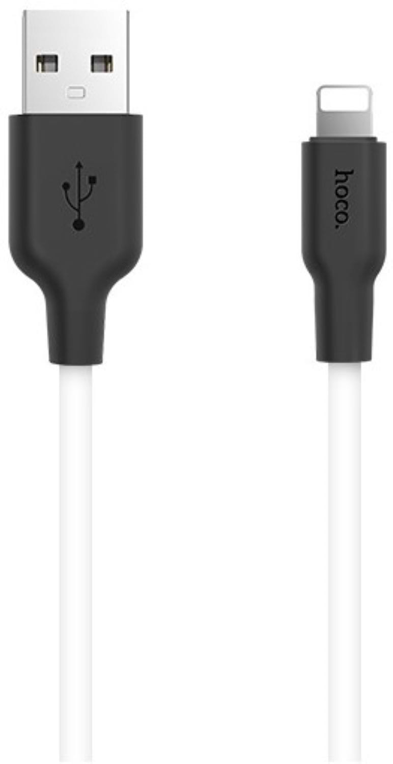 Кабель HOCO X21 USB to iP 2A, 1m Black+White (6957531071365)
