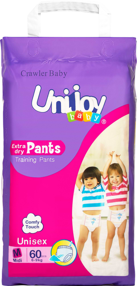 Одноразові підгузки-трусики Unijoy Soft Diapers М 6-9 кг 60 шт. (6967252809055)