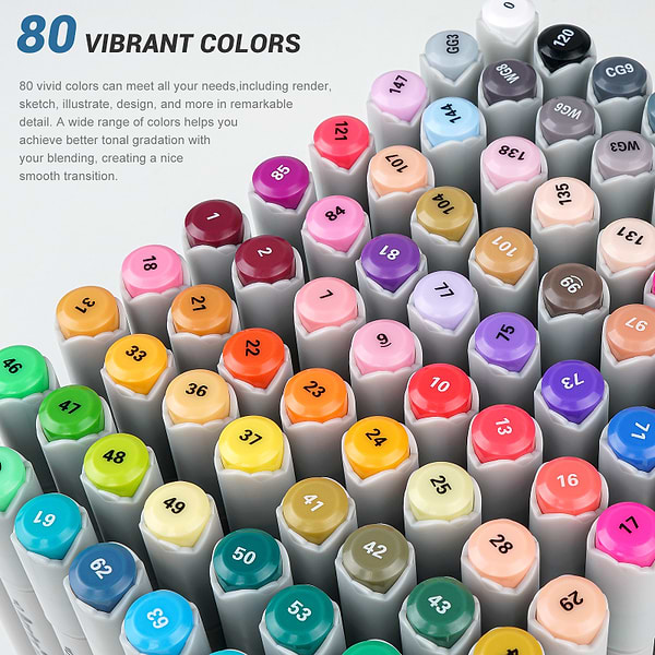 Фото - Набір маркерів Arrtx Oros 80 кольорів