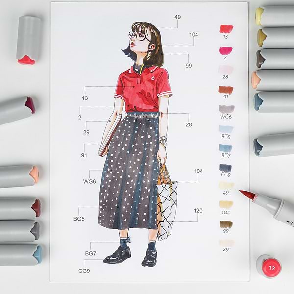 Фото - Набір маркерів Arrtx Oros 80 кольорів