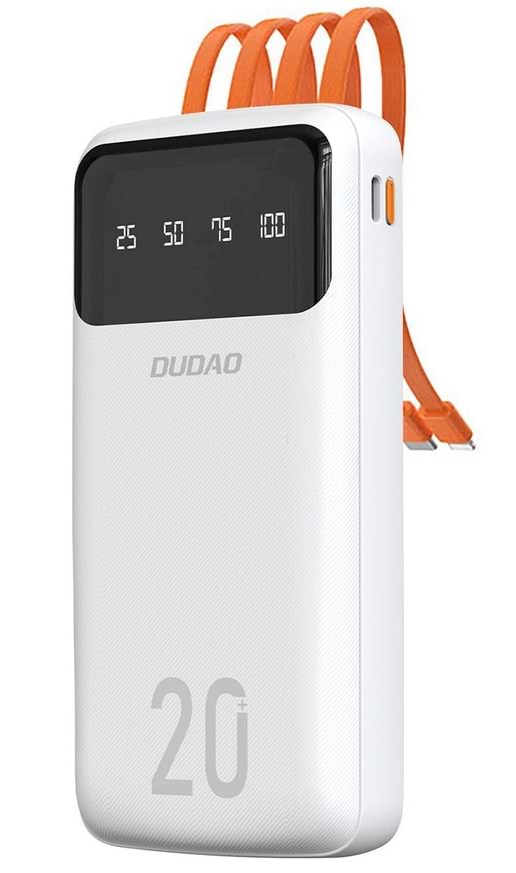 Фото - Батарея мобільна Dudao K6Pro 20000mAh White (6973687243432)