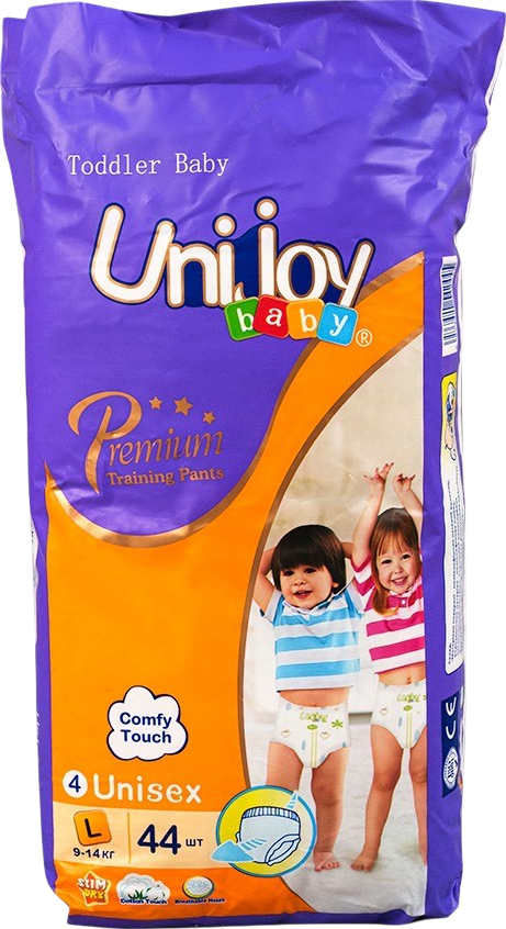 Одноразові підгузки-трусики Unijoy Premium L 9-14 кг 44 шт. (6973920542445)