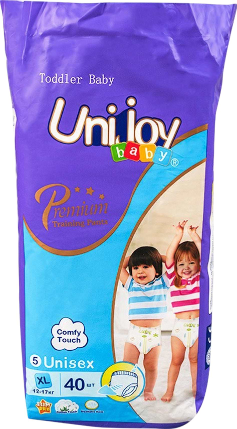 Одноразові підгузки-трусики Unijoy Premium XL 12-17 кг 40 шт. (6973920542452)