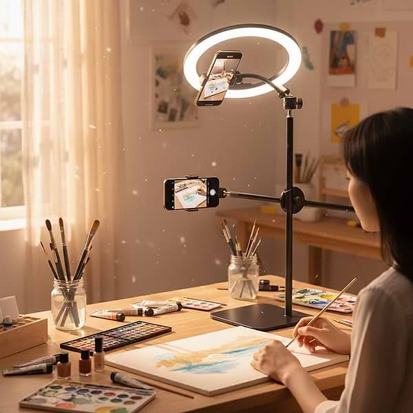 Фото - Набор для блогера RTAKO ZJ-FP02 QUADRANGULAR BAS E OVERHEAD BRACKET (6975523007277)