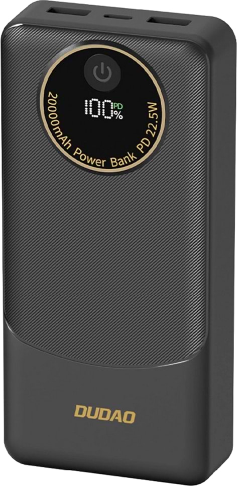 Батарея мобильная Dudao K12Pro 22,5W PD 20000mAh Black (6976625333899)