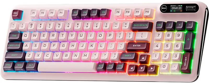 Фото - Клавиатура беспроводная игровая KZZI Z98 Wireless Keyboard UA\ENG Nezuko Purple (6977534870413)