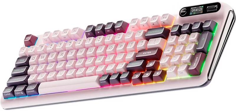 Фото - Клавиатура беспроводная игровая KZZI Z98 Wireless Keyboard UA\ENG Nezuko Purple (6977534870413)