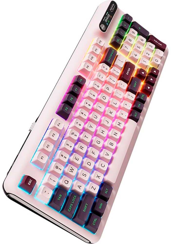 Фото - Клавиатура беспроводная игровая KZZI Z98 Wireless Keyboard UA\ENG Nezuko Purple (6977534870413)