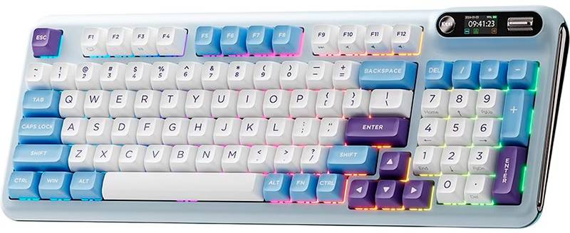Фото - Клавиатура беспроводная игровая KZZI Z98 Wireless Keyboard UA\ENG Blue Sea (6977534870420)