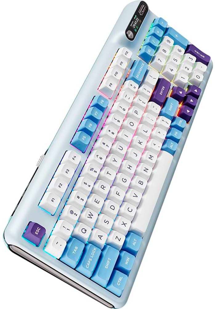 Фото - Клавиатура беспроводная игровая KZZI Z98 Wireless Keyboard UA\ENG Blue Sea (6977534870420)