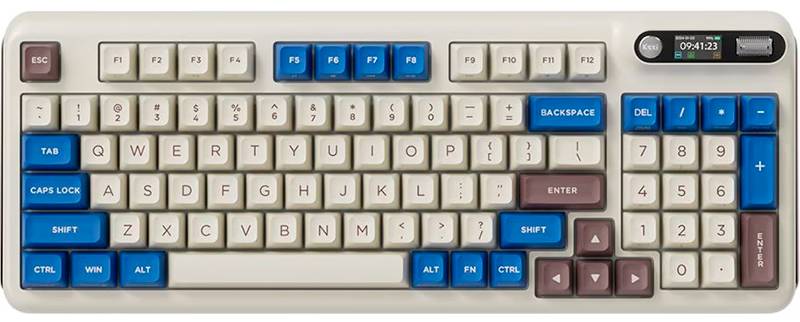 Фото - Клавиатура беспроводная игровая KZZI Z98 Wireless Keyboard UA\ENG Latte (6977534870437)