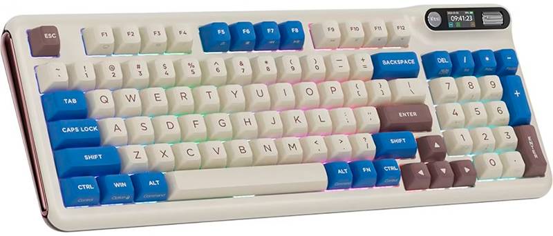 Фото - Клавиатура беспроводная игровая KZZI Z98 Wireless Keyboard UA\ENG Latte (6977534870437)