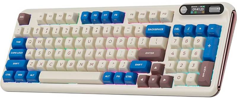 Фото - Клавиатура беспроводная игровая KZZI Z98 Wireless Keyboard UA\ENG Latte (6977534870437)