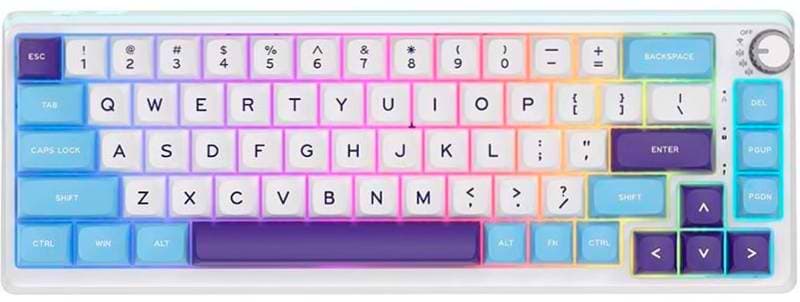 Фото - Клавіатура бездротова ігрова KZZI K68 Pro Wireless Keyboard UA\ENG Blue Sea (6977534870468)