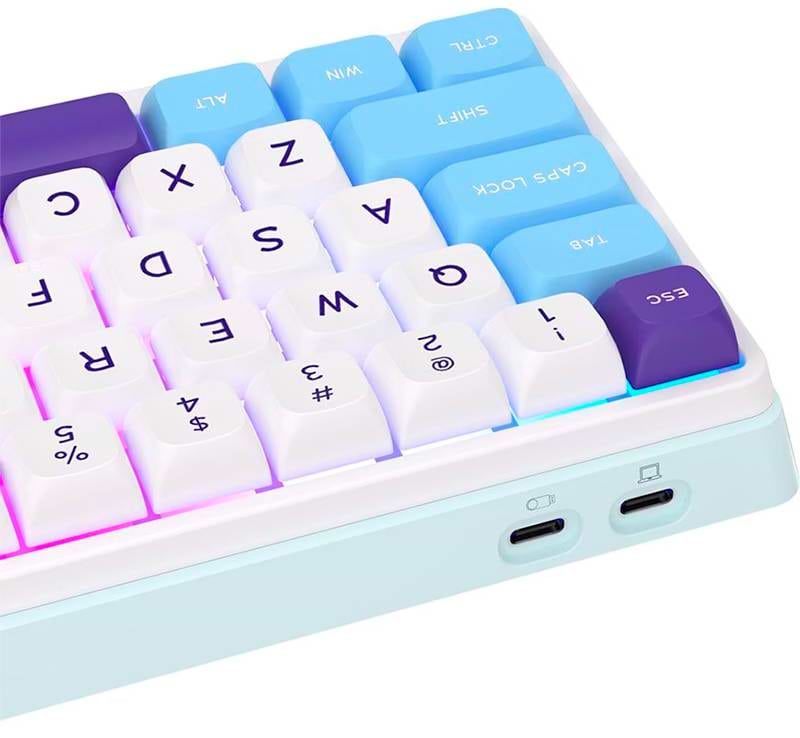 Фото - Клавіатура бездротова ігрова KZZI K68 Pro Wireless Keyboard UA\ENG Blue Sea (6977534870468)