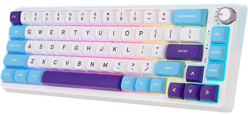 Фото - Клавіатура бездротова ігрова KZZI K68 Pro Wireless Keyboard UA\ENG Blue Sea (6977534870468)