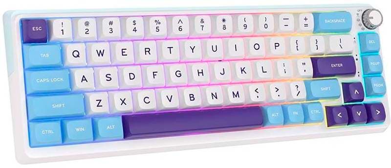 Фото - Клавіатура бездротова ігрова KZZI K68 Pro Wireless Keyboard UA\ENG Blue Sea (6977534870468)