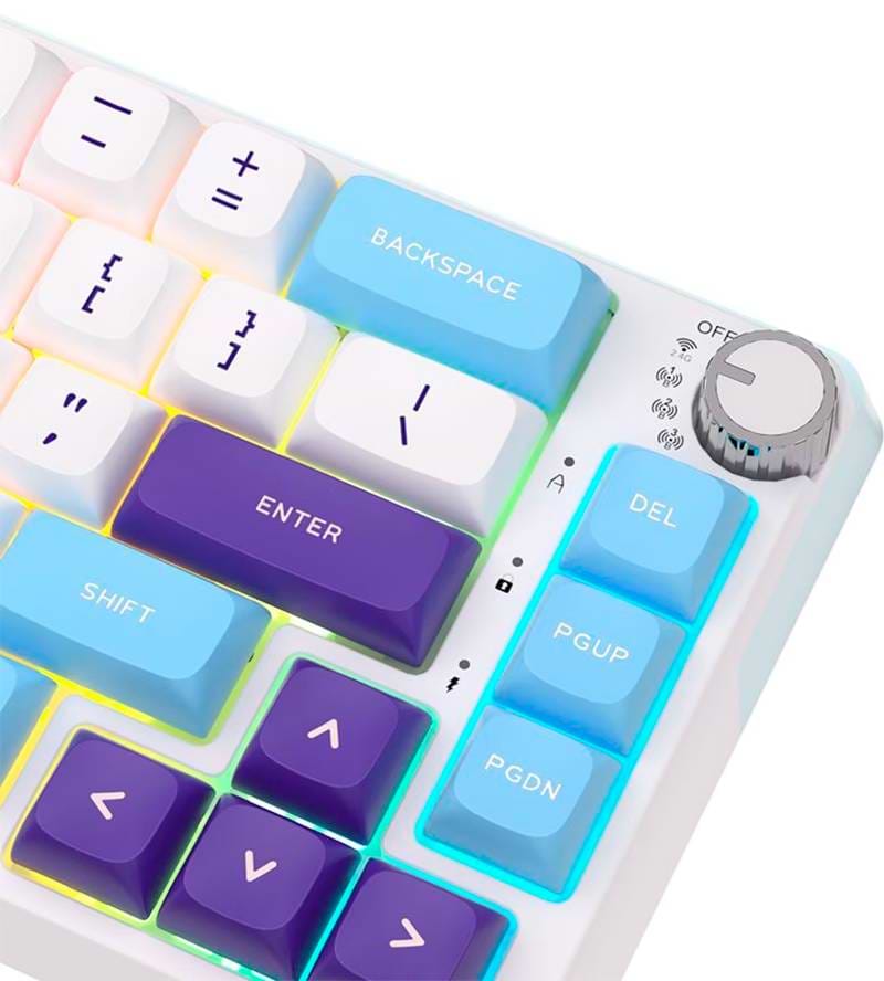 Фото - Клавіатура бездротова ігрова KZZI K68 Pro Wireless Keyboard UA\ENG Blue Sea (6977534870468)