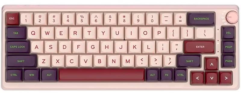 Фото - Клавіатура бездротова ігрова KZZI K68 Pro Wireless Keyboard UA\ENG Nezuko Purple (6977534870475)