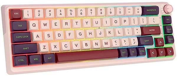 Фото - Клавіатура бездротова ігрова KZZI K68 Pro Wireless Keyboard UA\ENG Nezuko Purple (6977534870475)