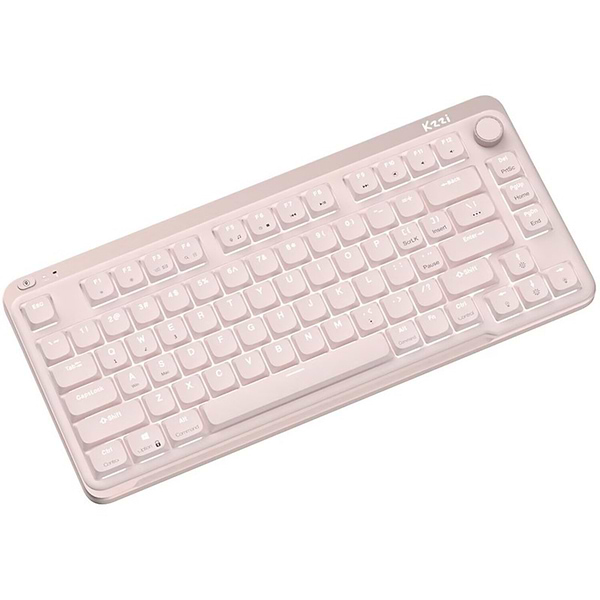 Фото - Клавіатура бездротова ігрова KZZI I75 Wireless Keyboard UA\ENG (Red Switch) Pink (6977534870567)