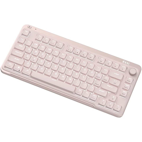 Фото - Клавіатура бездротова ігрова KZZI I75 Wireless Keyboard UA\ENG (Red Switch) Pink (6977534870567)
