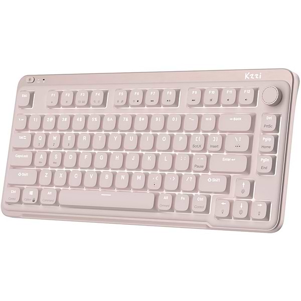 Фото - Клавіатура бездротова ігрова KZZI I75 Wireless Keyboard UA\ENG (Red Switch) Pink (6977534870567)