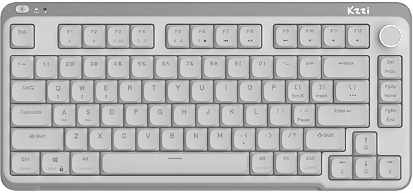 Фото - Клавіатура бездротова ігрова KZZI I75 Wireless Keyboard UA\ENG (Red Switch) Grey (6977534870635)
