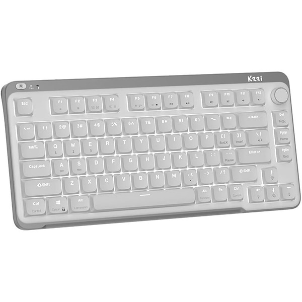 Фото - Клавіатура бездротова ігрова KZZI I75 Wireless Keyboard UA\ENG (Red Switch) Grey (6977534870635)