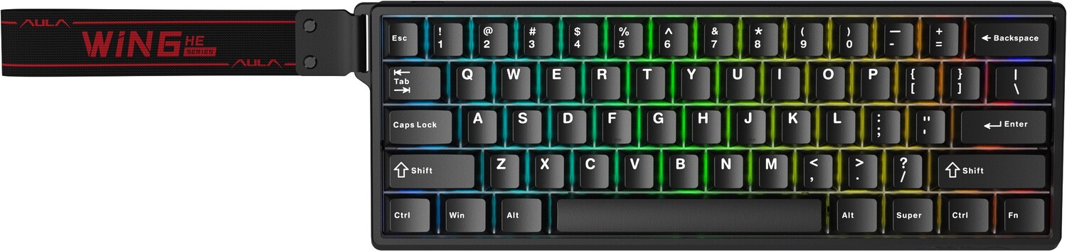 Клавіатура дротова ігрова Aula WIN60 HE Magnetic switch Black EN/UA (6978080504029) - Фото 1