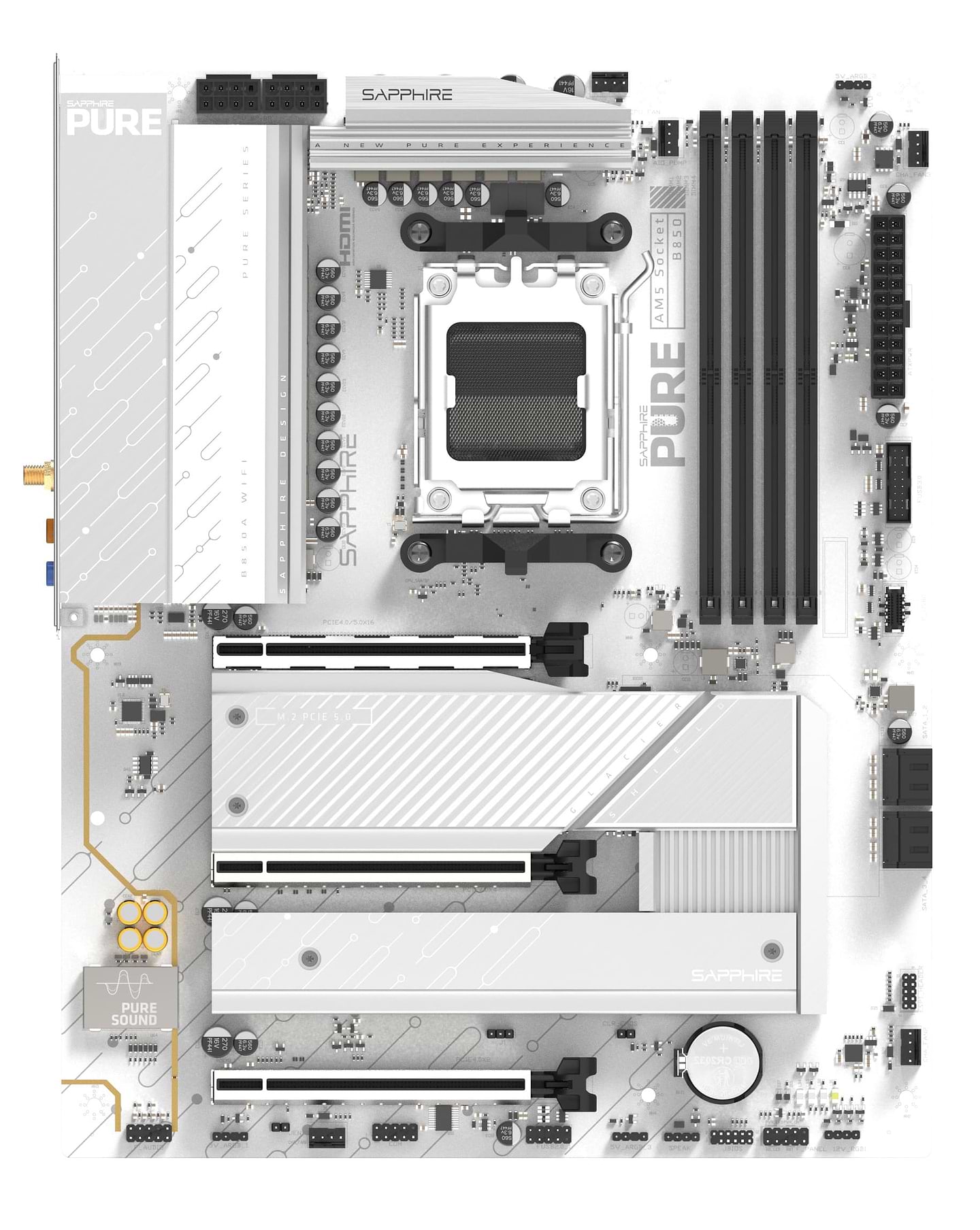 Материнская плата Sapphire PURE B850A WIFI7 DDR5 (52123-11-40G)