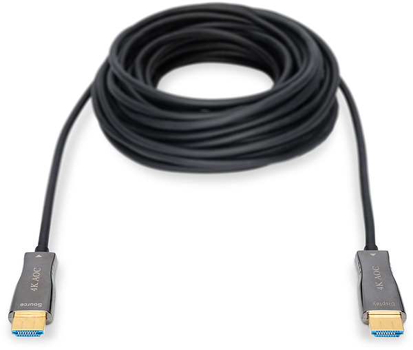 Фото - Кабель HDMI Digitus UHD 4K AOC hybrid-fiber, type A M/M 30 м Black (AK-330125-300-S)